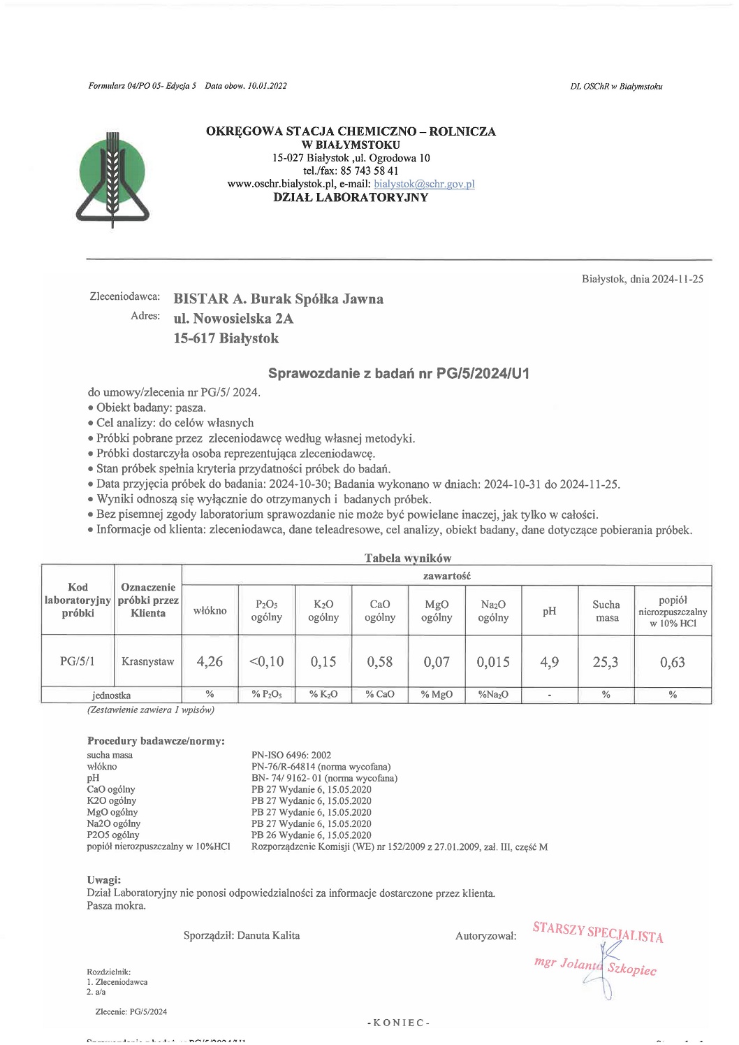 Protokół badań W_1_2022